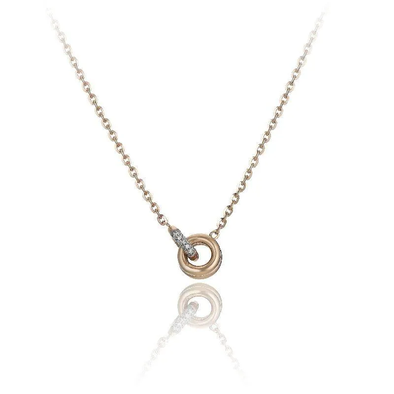 Chimento Jewellery Chimento Bamboo Pure 18ct Rose Gold 0.10ct Diamond Necklace
