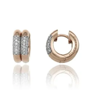 Chimento Jewellery Chimento Bamboo Pure 18ct Rose Gold 0.32ct Diamond Mini Hoop Earrings