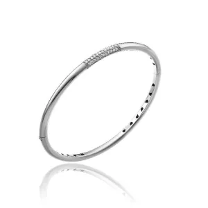 Chimento Jewellery Chimento Bamboo Pure 18ct White Gold 0.31ct Diamond Bangle
