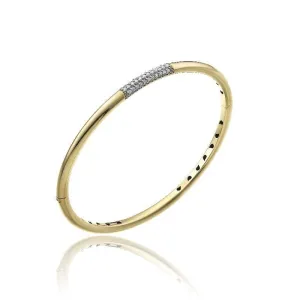 Chimento Jewellery Chimento Bamboo Pure 18ct Yellow Gold 0.31ct Diamond Bangle