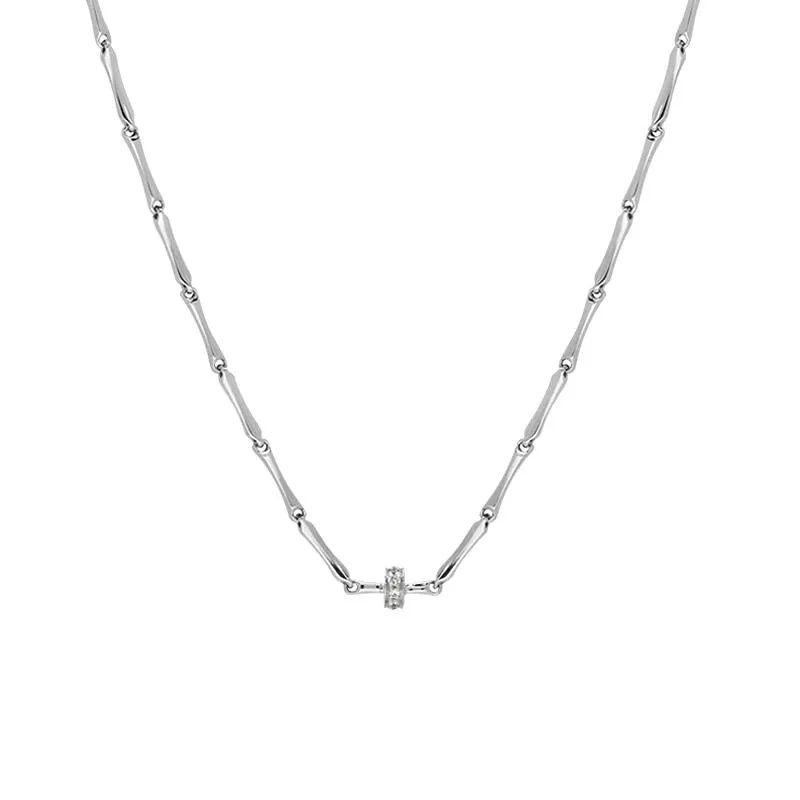 Chimento Jewellery Chimento Bamboo Shine 18ct White Gold Diamond Necklace