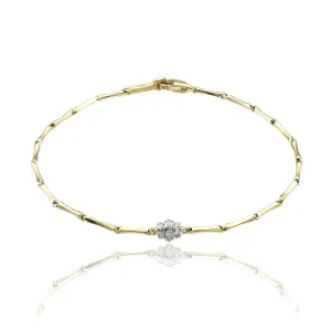 Chimento Jewellery Chimento Bamboo Shine 18ct Yellow Gold 0.10ct Diamond Bracelet