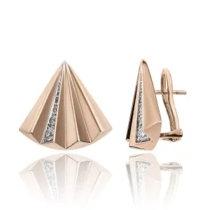 Chimento Jewellery Chimento Bamboo Sipario 18ct Rose Gold 0.31ct Diamond Stud Earrings