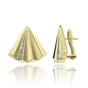 Chimento Jewellery Chimento Bamboo Sipario 18ct Yellow Gold 0.31ct Diamond Stud Earrings