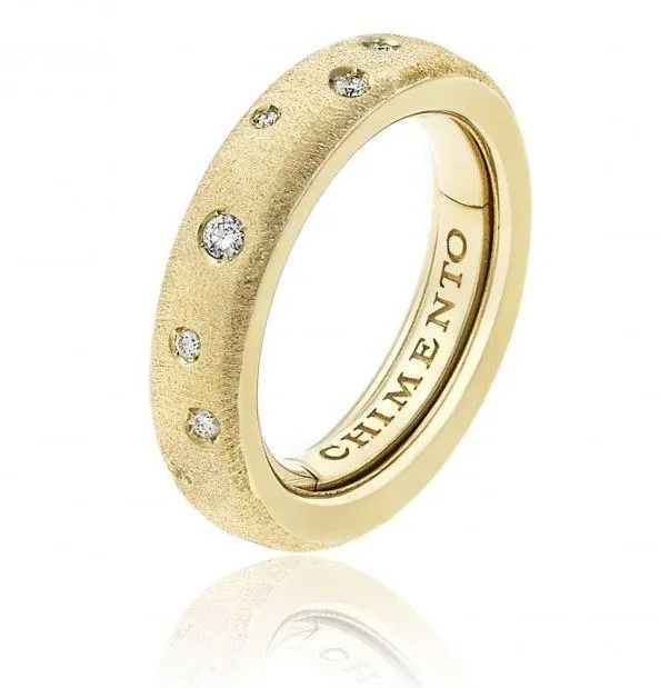Chimento Jewellery Chimento Forever Matte 18ct Yellow Gold Diamond Adjustable Size-Fit Medium Ring