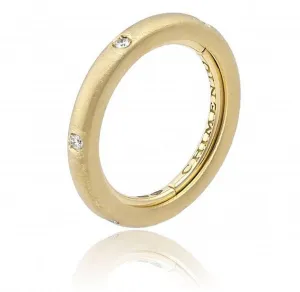 Chimento Jewellery Chimento Forever Stack Me Matte 18ct Yellow Gold Diamond Adjustable Size-Fit Ring