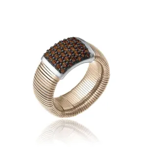 Chimento Jewellery Chimento Stardust Pave 18ct Rose Gold 0.63ct Brown Diamond Ring