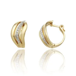 Chimento Jewellery Chimento Stretch Nuvola 18ct Yellow Gold 0.28ct Diamond Hoop Earrings