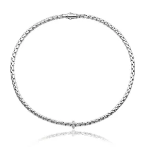 Chimento Jewellery Chimento Stretch Spring 18ct White Gold 0.19ct Diamond Necklace