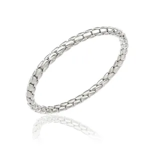 Chimento Jewellery Chimento Stretch Spring 18ct White Gold Wide Bracelet