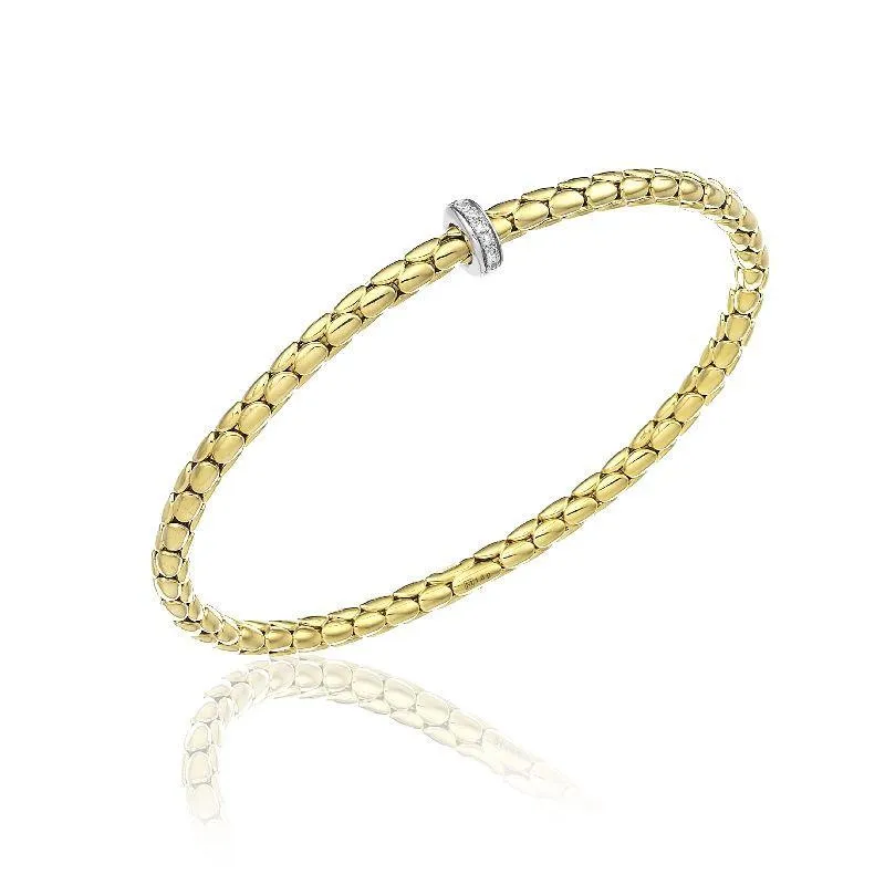 Chimento Jewellery Chimento Stretch Spring 18ct Yellow Gold 0.10ct Diamond Bracelet