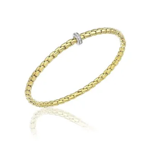 Chimento Jewellery Chimento Stretch Spring 18ct Yellow Gold 0.10ct Diamond Bracelet