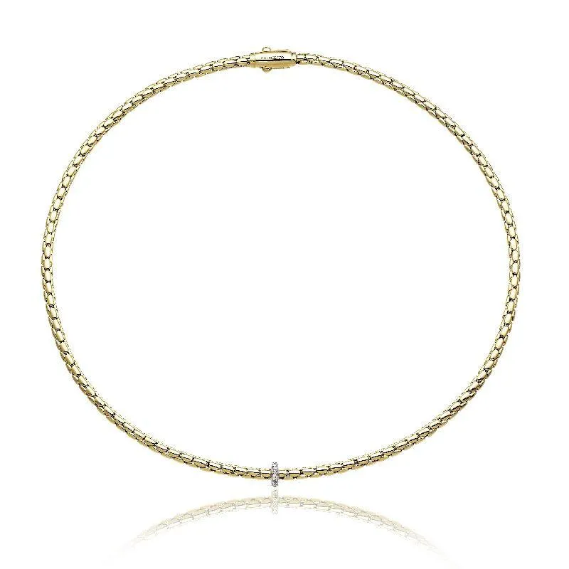 Chimento Jewellery Chimento Stretch Spring 18ct Yellow Gold 0.10ct Diamond Necklace