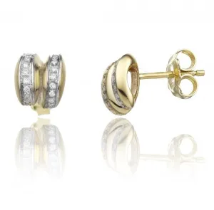 Chimento Jewellery Chimento Stretch Volta 18ct Yellow Gold 0.14ct Diamond Stud Earrings