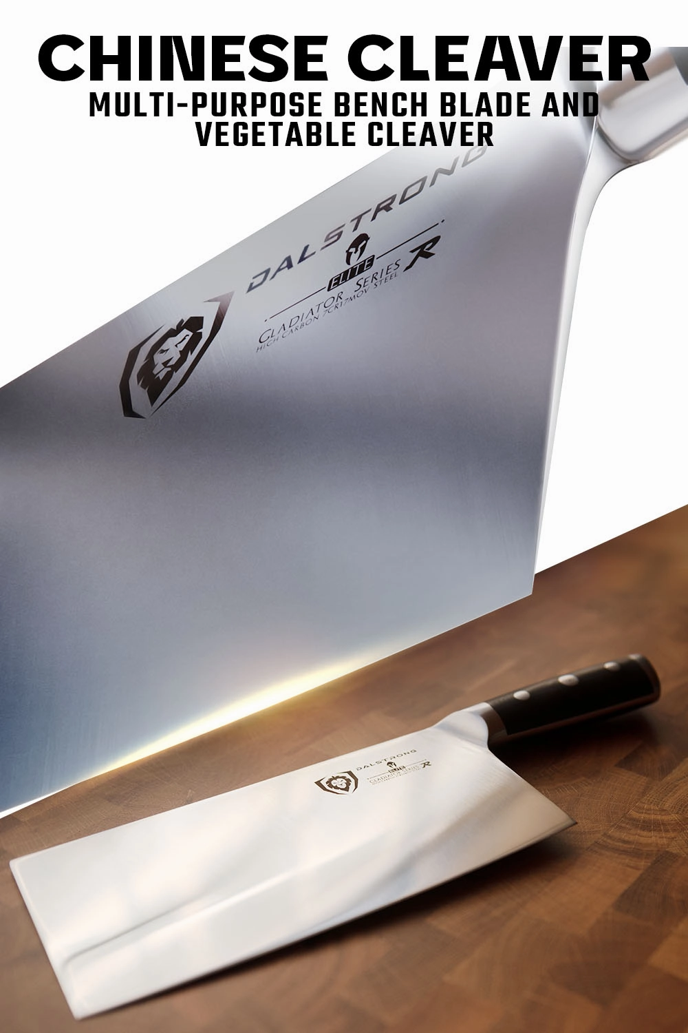 Chinese Cleaver Knife 9" | Gladiator Series | NSF Certified | Dalstrong 