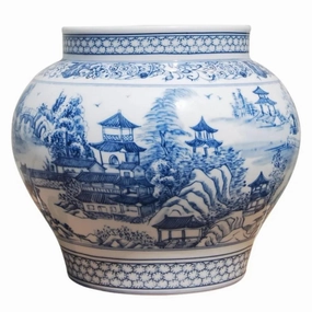 Chinoiserie Porcelain Flower Vase vase,flower vase,home decoration
