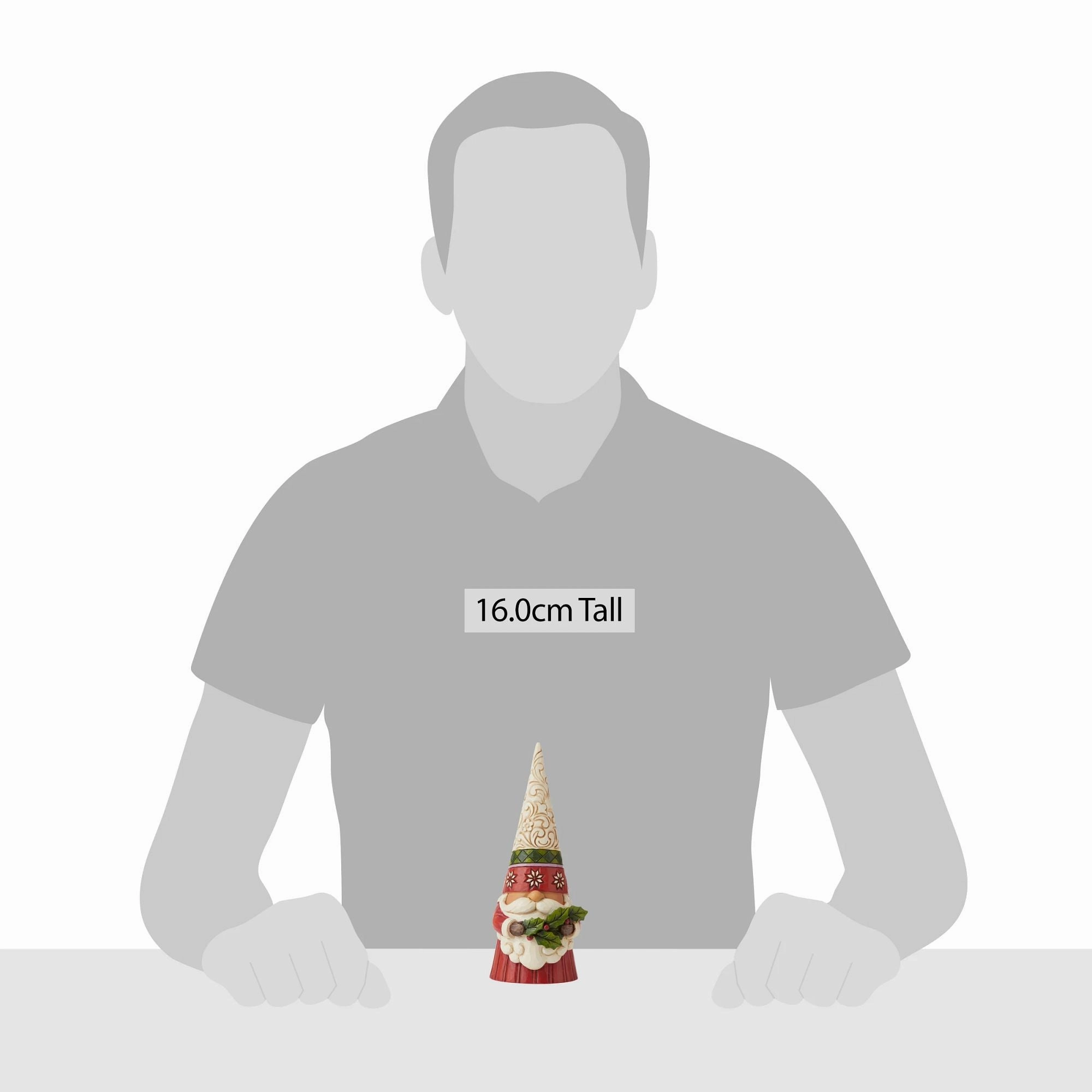Christmas Gnome Holding Holly