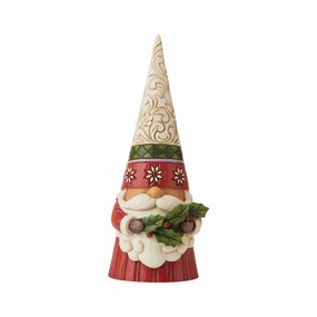 Christmas Gnome Holding Holly figurines,decorative figurines,home accents