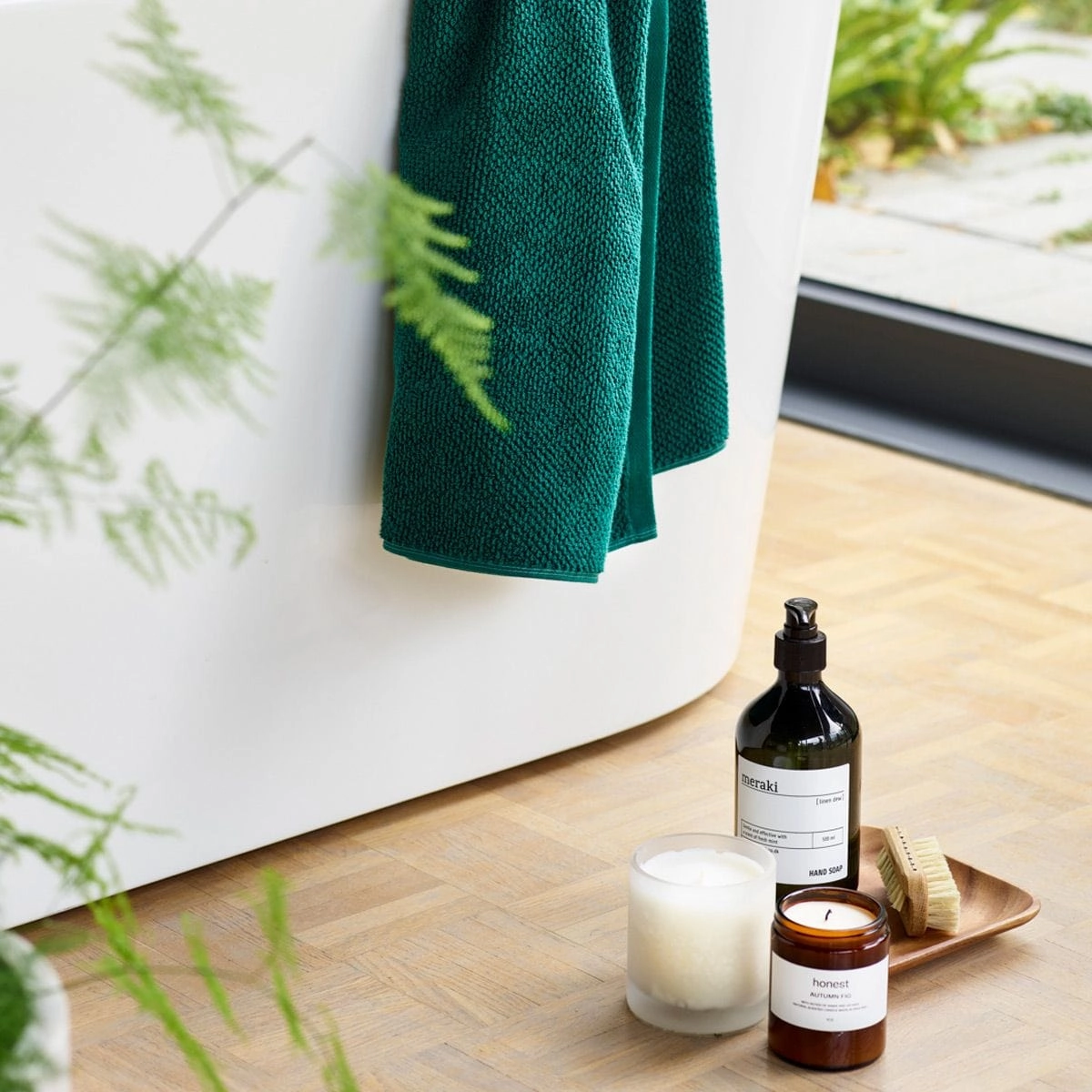 Christy Brixton Towels Emerald and Bath Mats