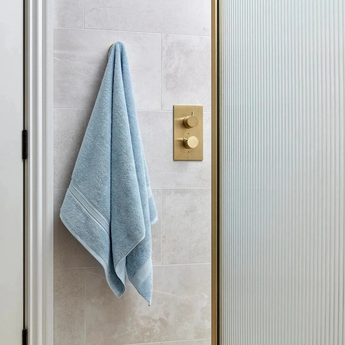 Christy Serene Hand Towel In Faded Denim