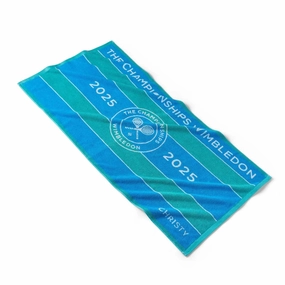 Christy Wimbledon Championship Towel 2025 in Aqua/ Sky bathroom essentials,bathroom accessories,bathroom set