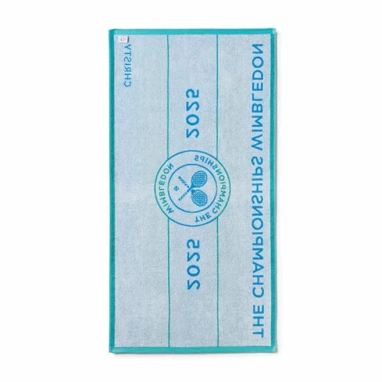 Christy Wimbledon Championship Towel 2025 in Aqua/ Sky