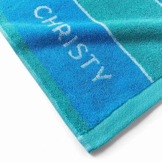 Christy Wimbledon Championship Towel 2025 in Aqua/ Sky