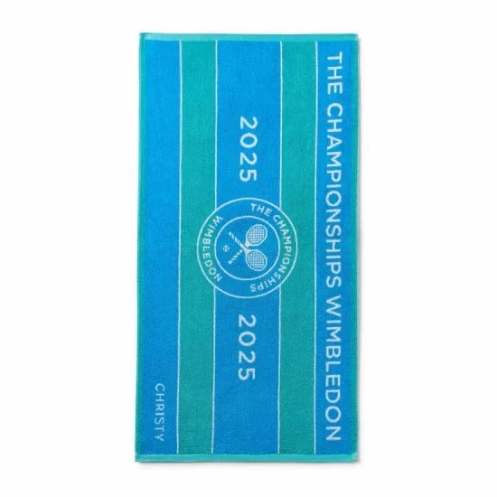 Christy Wimbledon Championship Towel 2025 in Aqua/ Sky