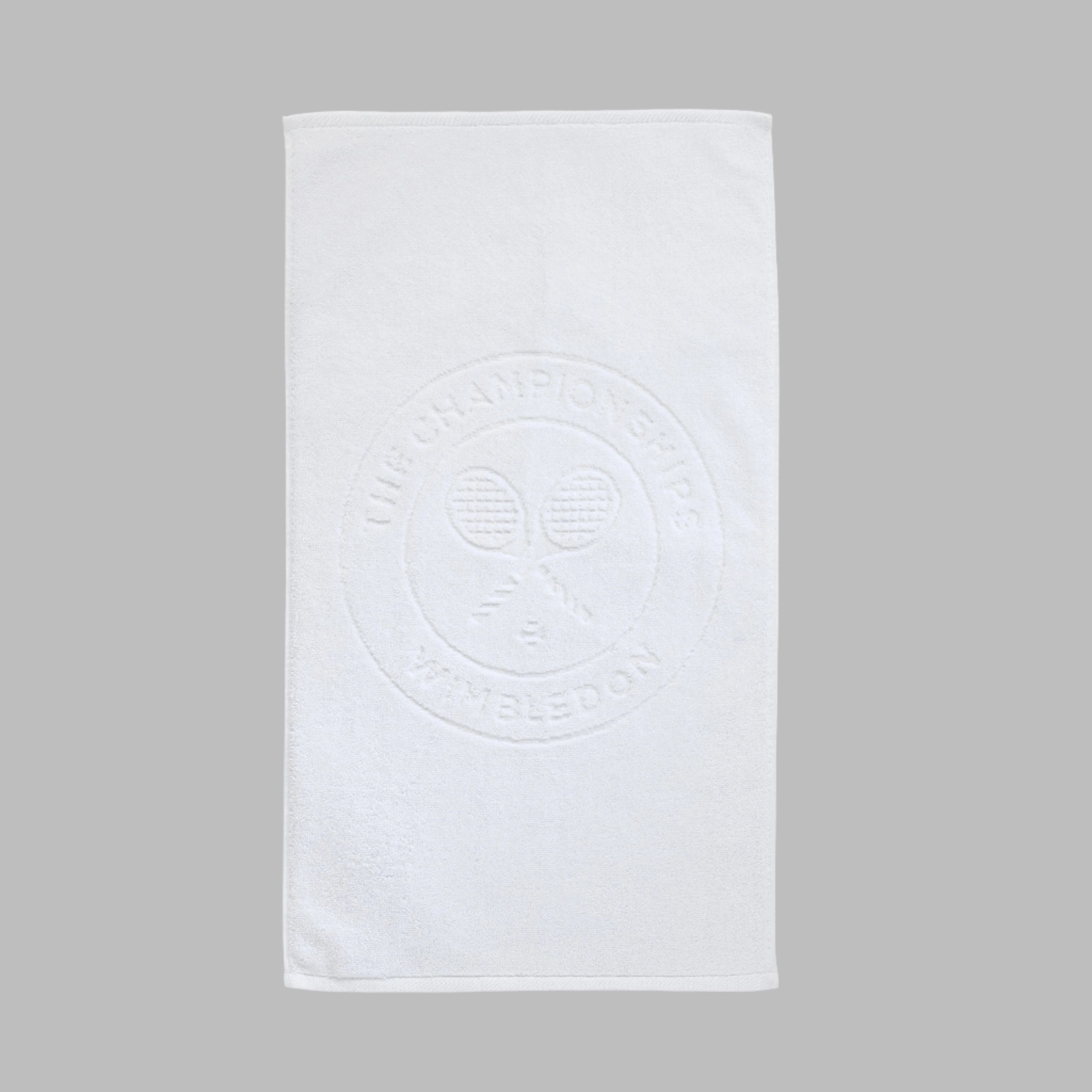 Christy Wimbledon Logo Bath Towel In White bathroom essentials,bathroom accessories,bathroom set