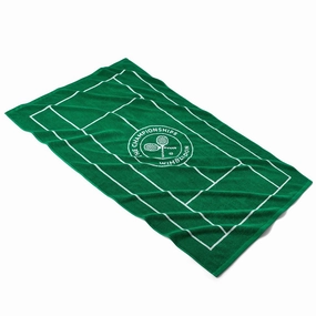 Christy Wimbledon Tennis Court 2025 Bath Towel in Green bathroom essentials,bathroom accessories,bathroom set