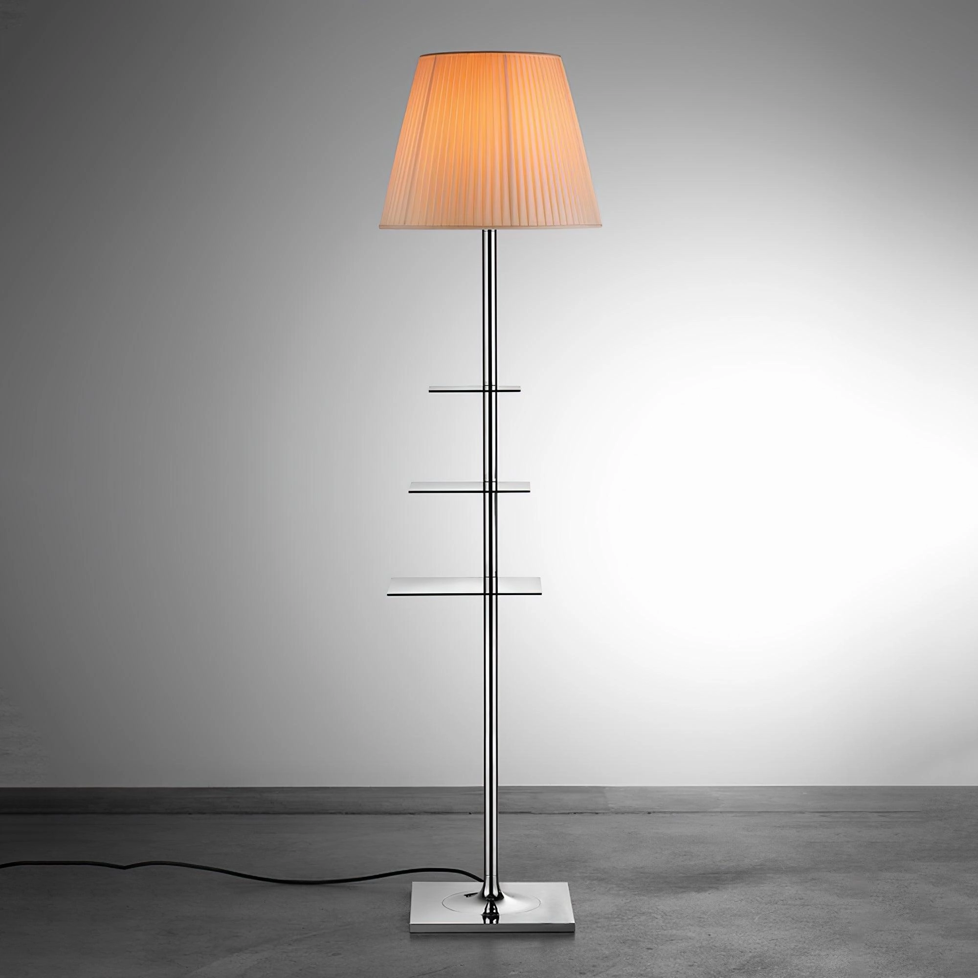 Chrome Prism Side Table Floor Lamp