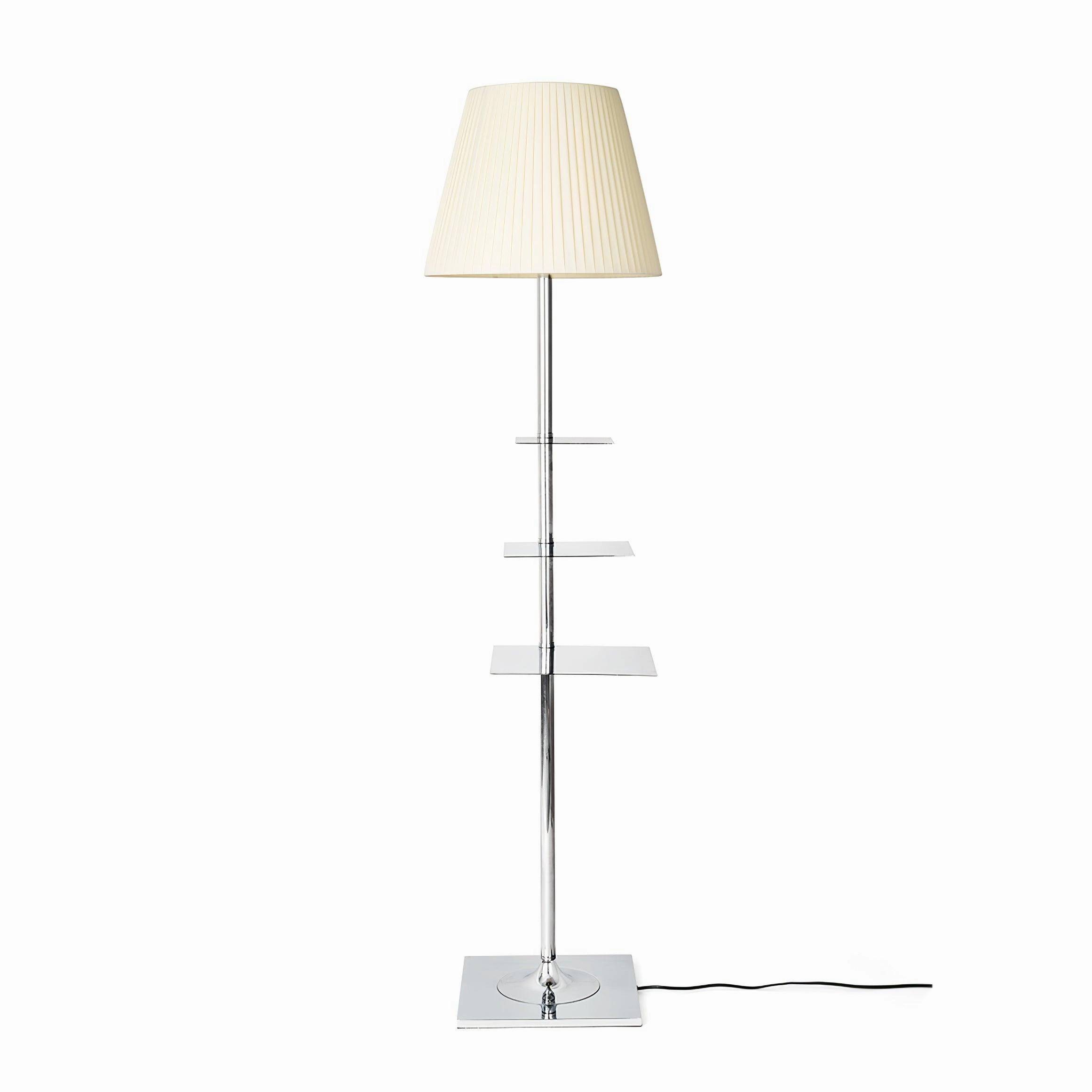 Chrome Prism Side Table Floor Lamp