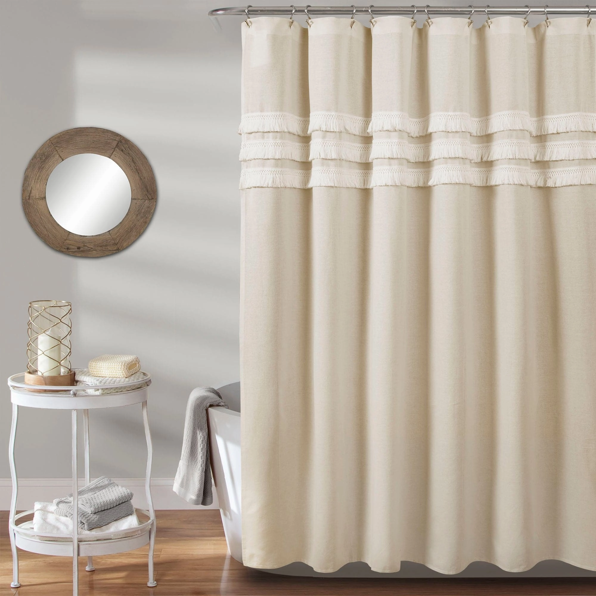Ciel Tassel Shower Curtain shower curtain,bath curtain,bathroom decor