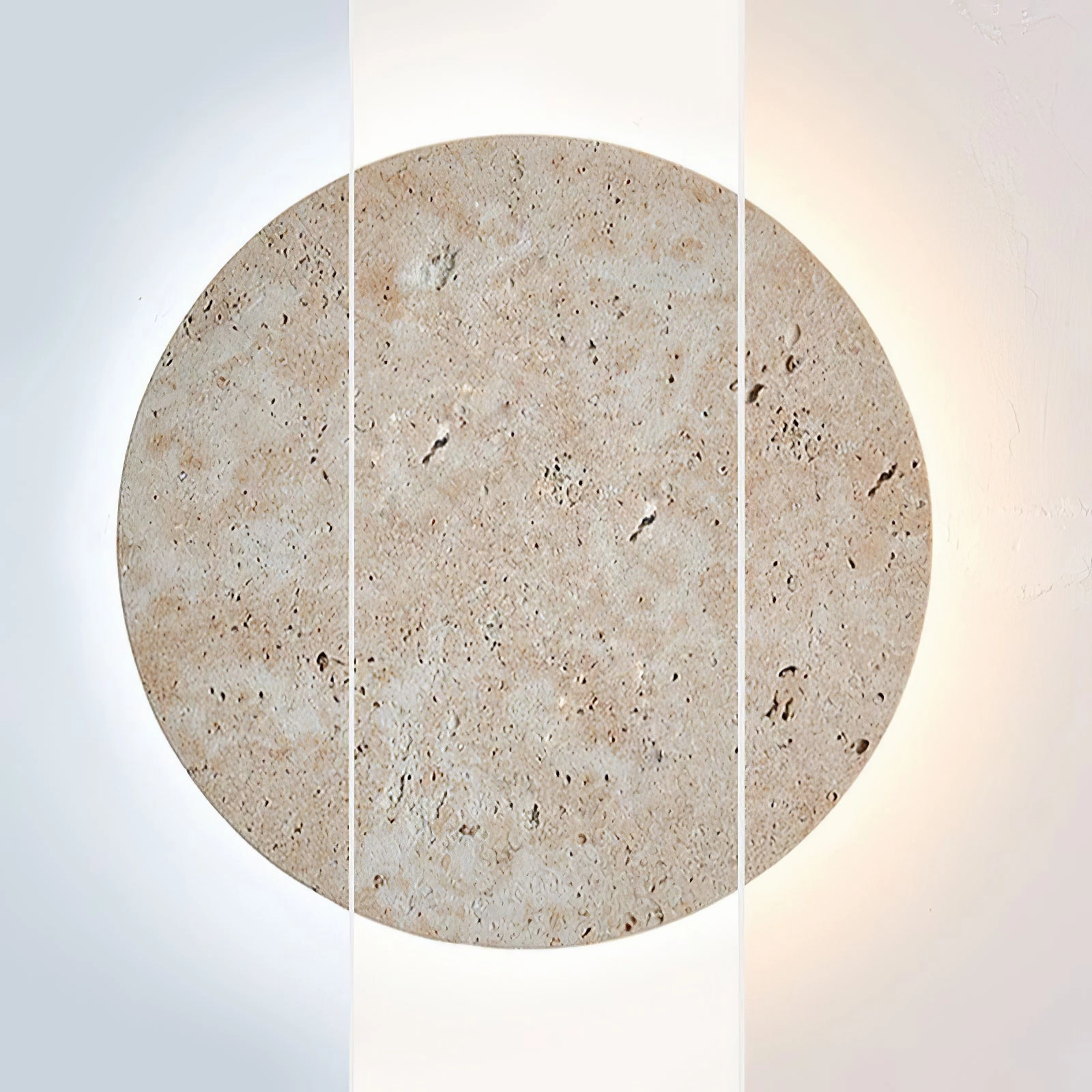 Circle Travertine Wall Lamp
