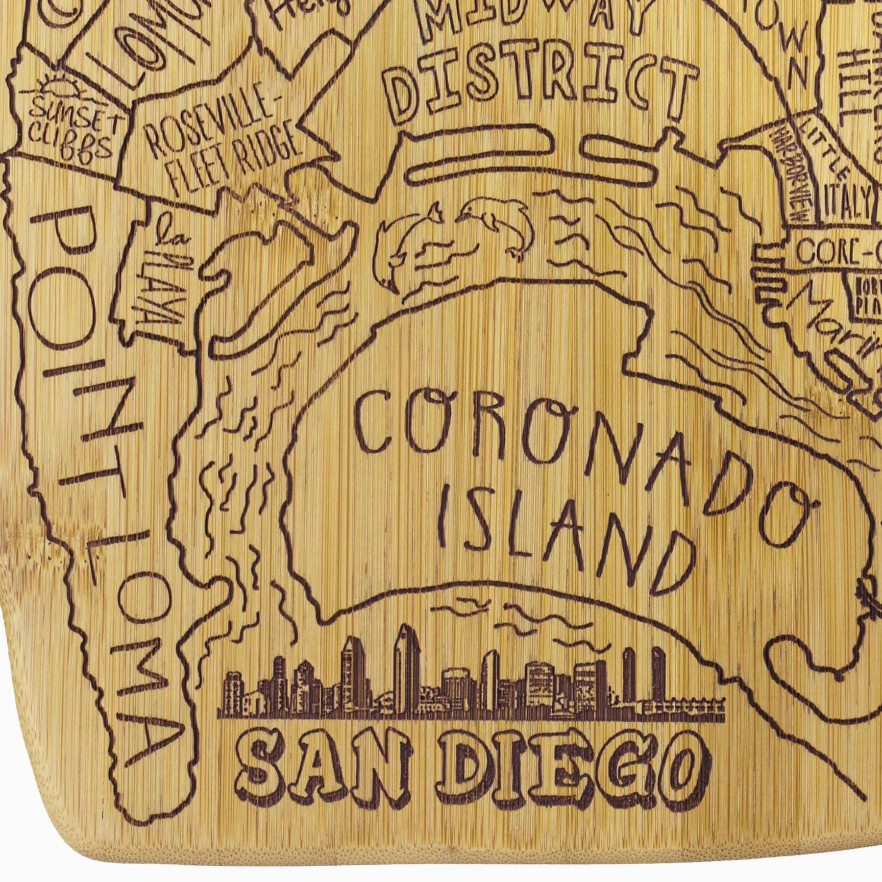City Life San Diego Cutting Board, 14-1/2" x 9-3/8"