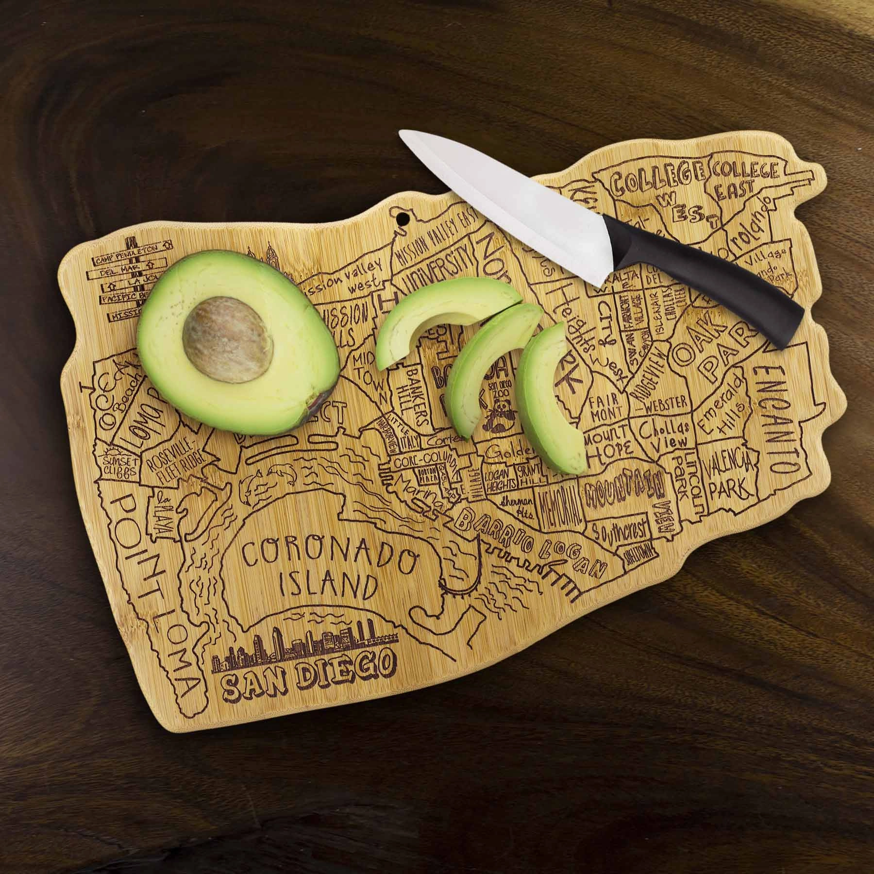City Life San Diego Cutting Board, 14-1/2" x 9-3/8"