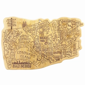 City Life San Diego Cutting Board, 14-1/2" x 9-3/8" cutting board,chopping board,kitchen tools