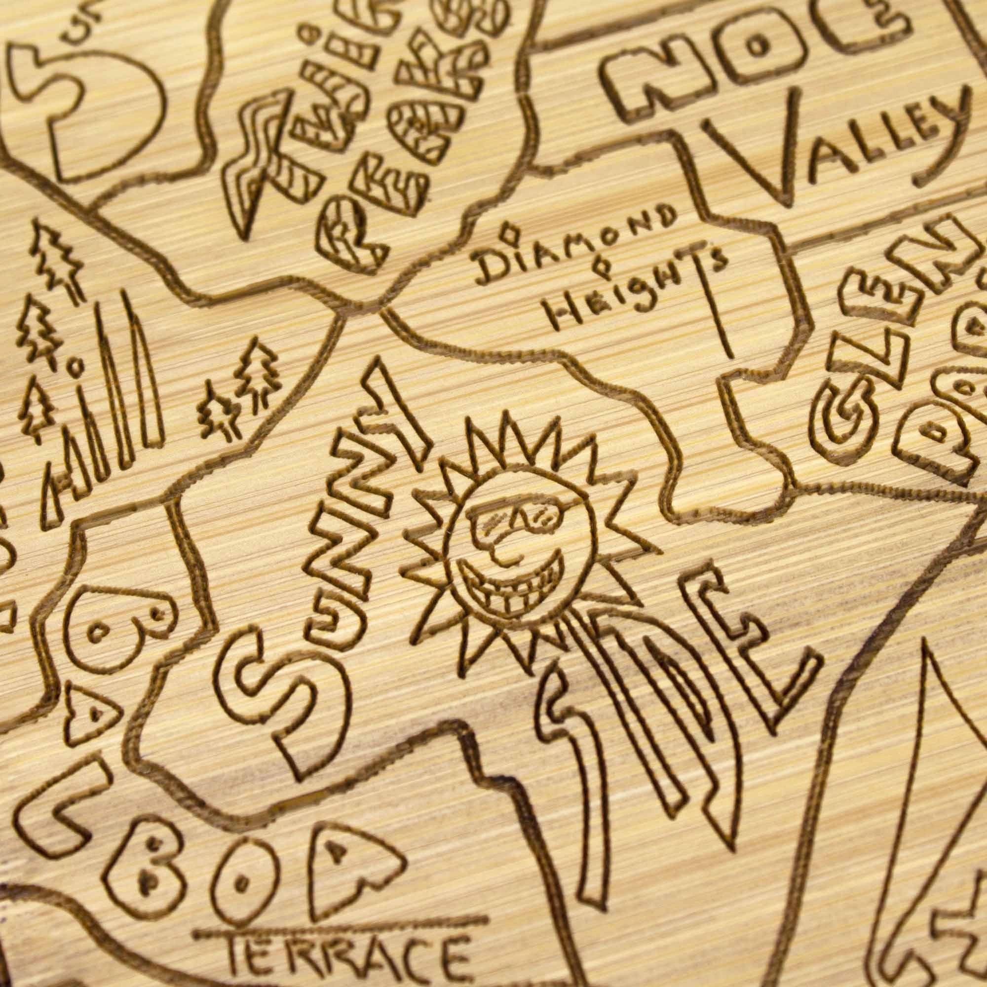 City Life San Francisco Cutting Board, 12-3/4" x 10-3/4"