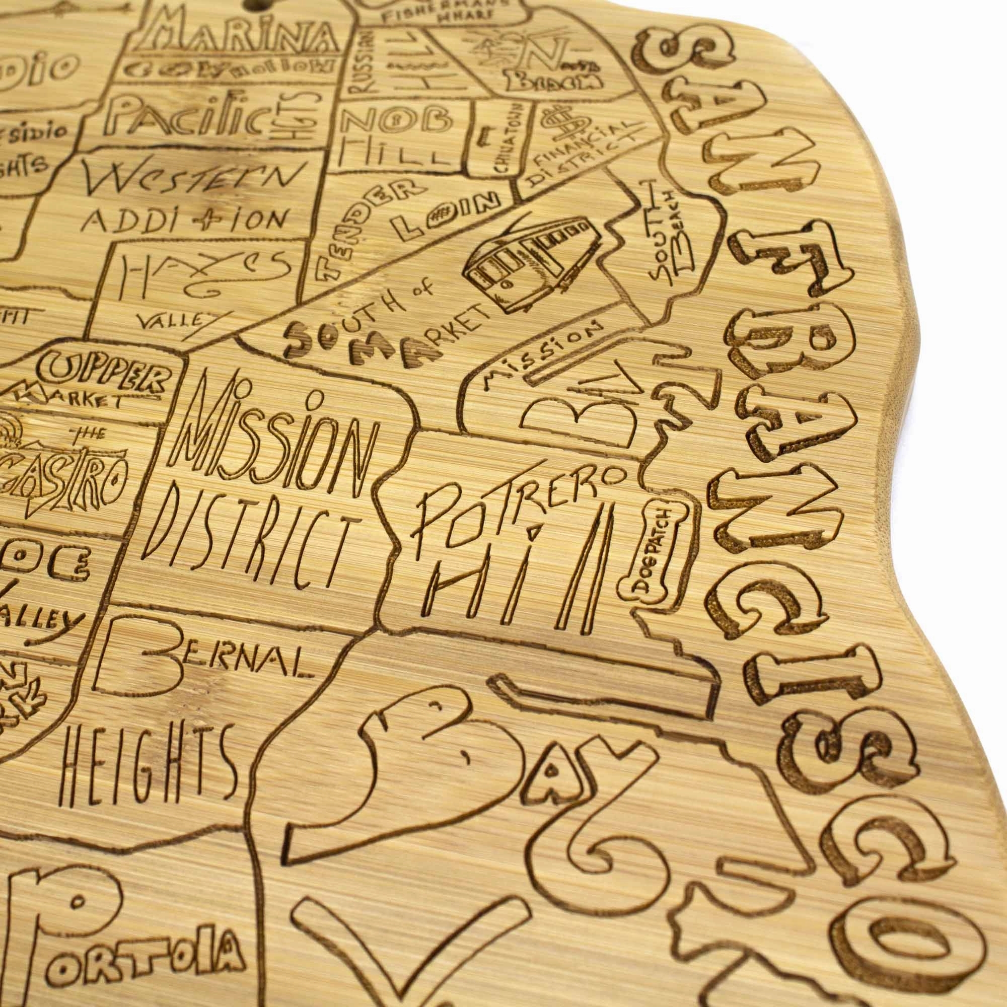 City Life San Francisco Cutting Board, 12-3/4" x 10-3/4"
