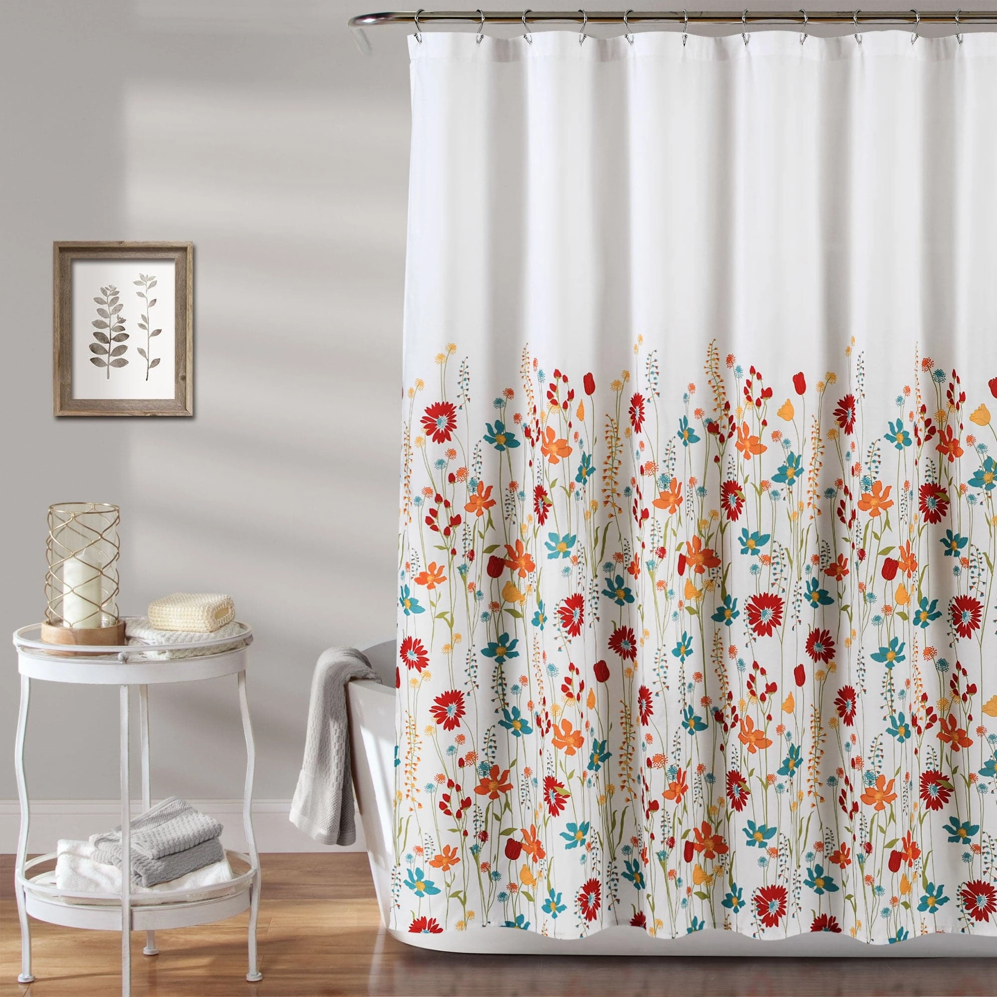 Clarissa Floral Shower Curtain shower curtain,bath curtain,bathroom decor