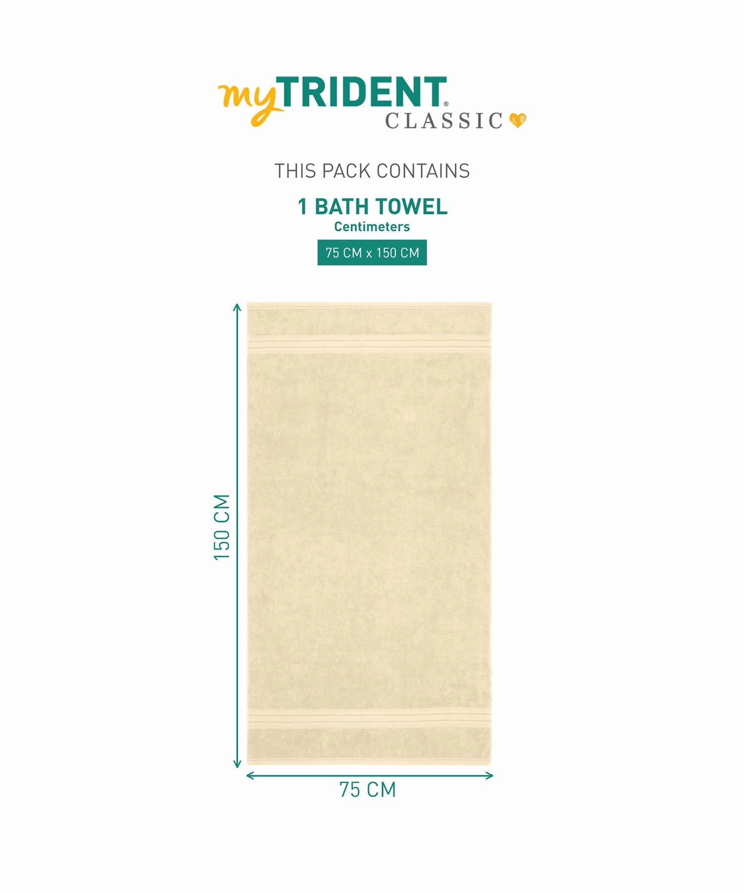Classic 1Pc Bath Towel,525 Gsm, Durable,Super Soft , Fresh Lime