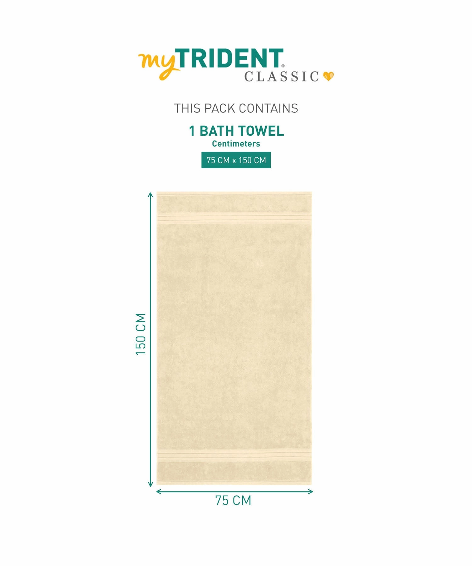 Classic 1Pc Bath Towel,525 Gsm, Durable,Super Soft , Fresh Lime