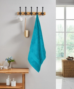 Classic 1Pc Bath Towel,525 Gsm, Durable,Super Soft , Peacock Blue bath towels,soft towels,bathroom textiles