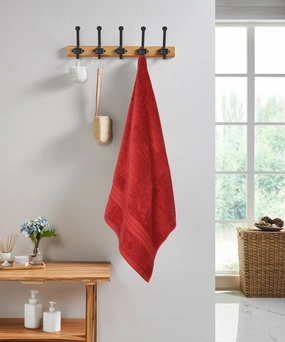 Classic 1Pc Bath Towel,525 Gsm, Durable,Super Soft , Raspberry Red bath towels,soft towels,bathroom textiles