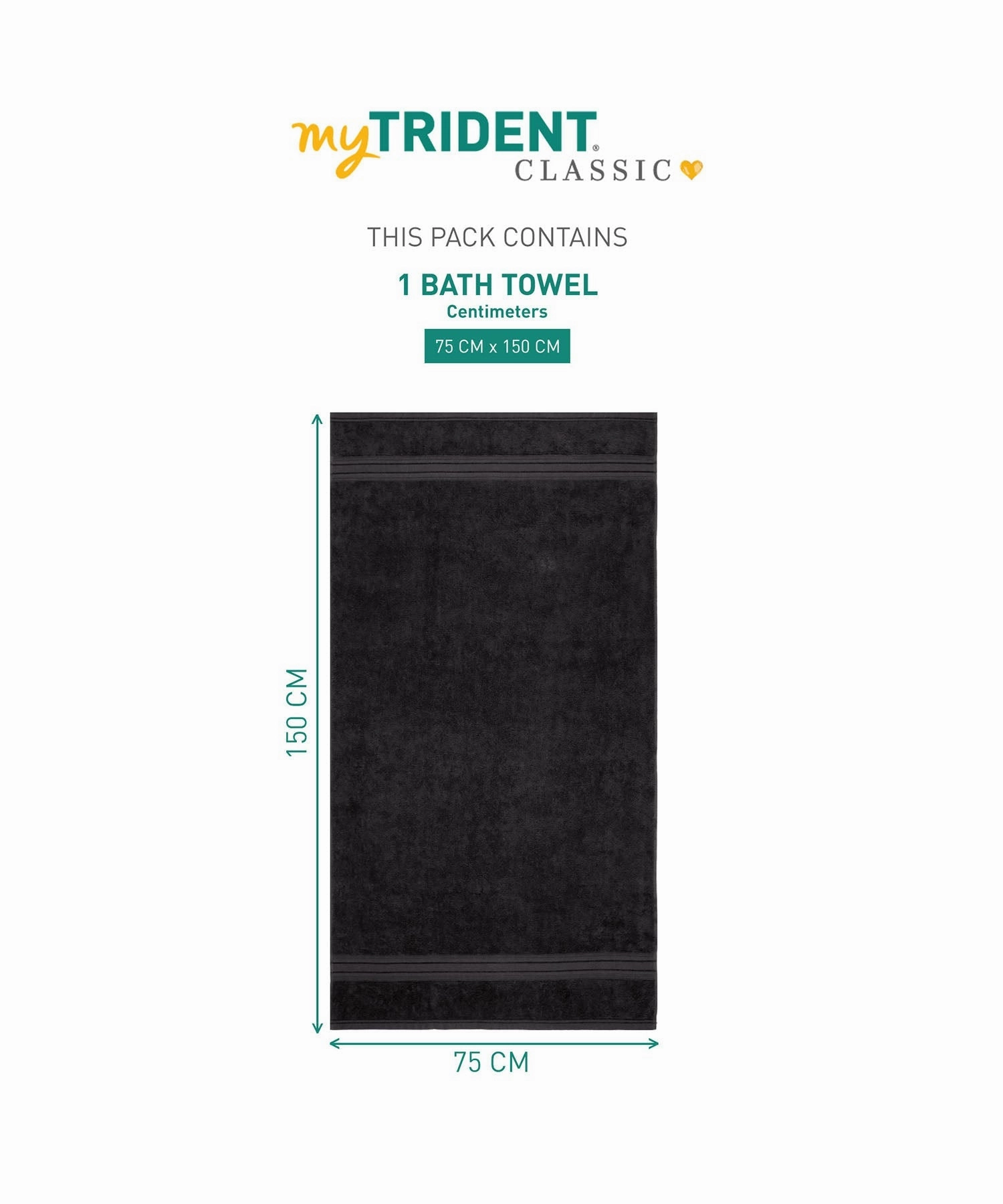 Classic 1Pc Bath Towel,525 Gsm, Durable,Super Soft , Tornado Alley