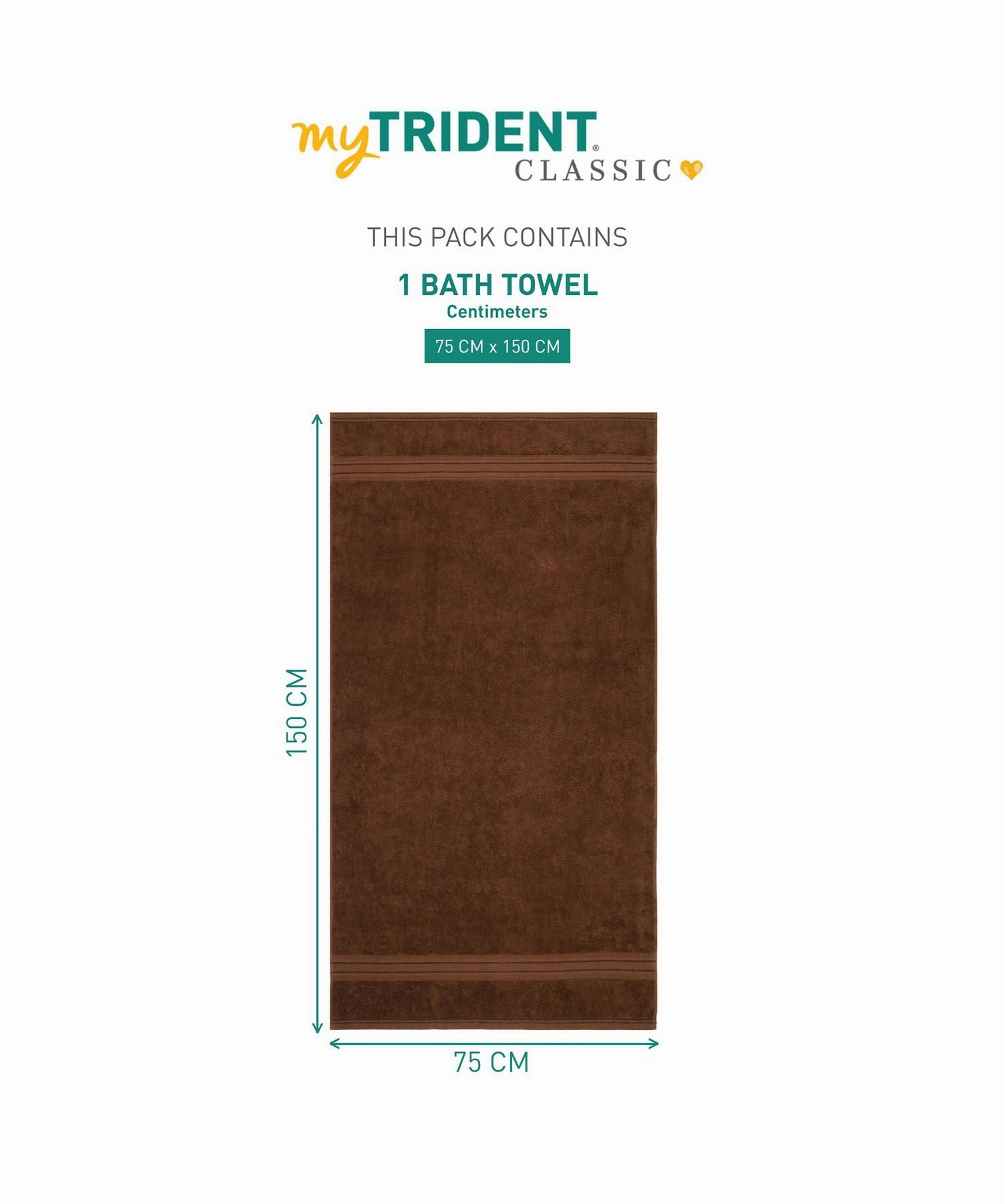 Classic 1Pc Bath Towel,525 Gsm, Durable,Super Soft , Willow Wood