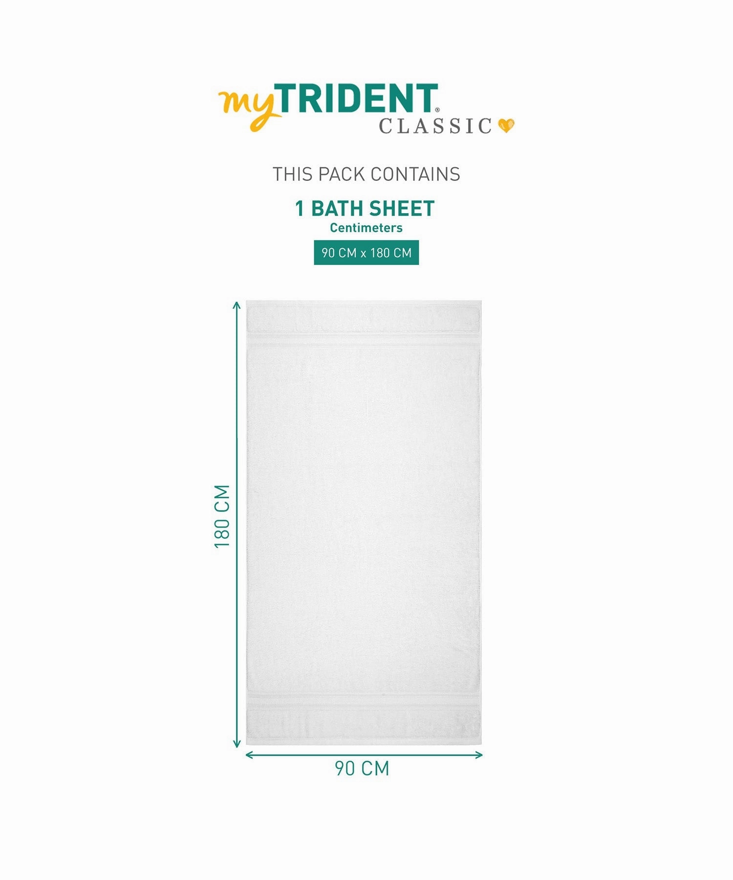 Classic 1Pc Large Bath Towel,525 Gsm, Durable,Super Soft , Dream White
