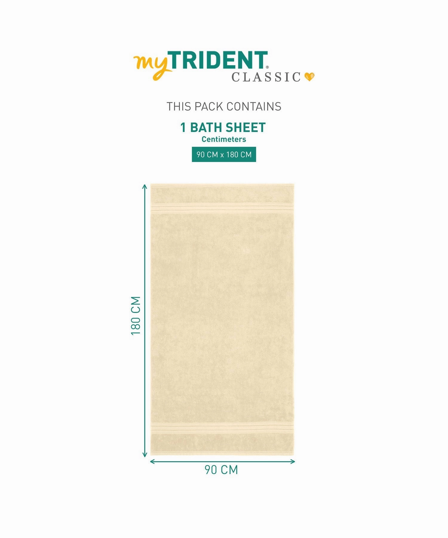 Classic 1Pc Large Bath Towel,525 Gsm, Durable,Super Soft , Fresh Lime