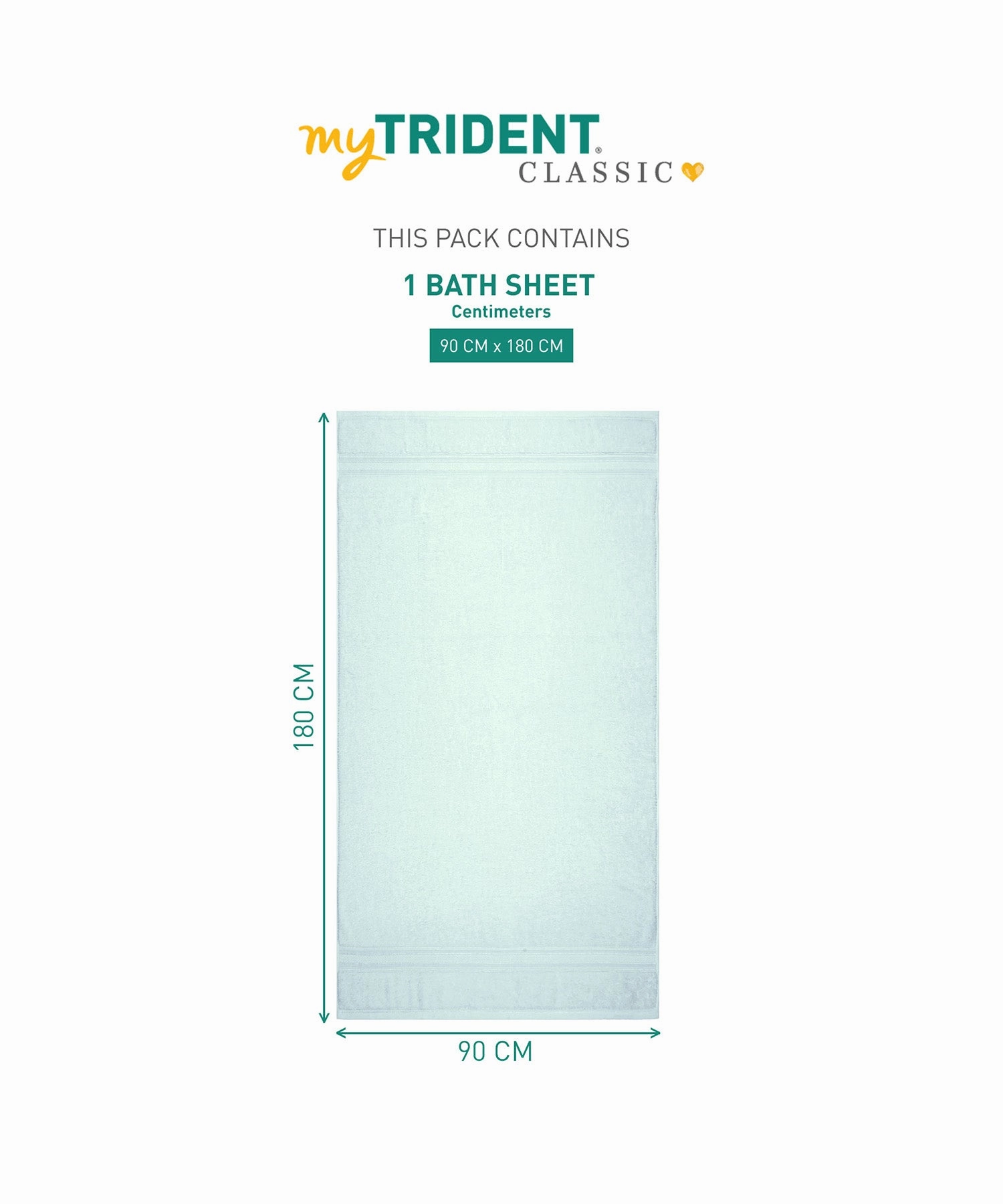 Classic 1Pc Large Bath Towel,525 Gsm, Durable,Super Soft , Pure Aqua