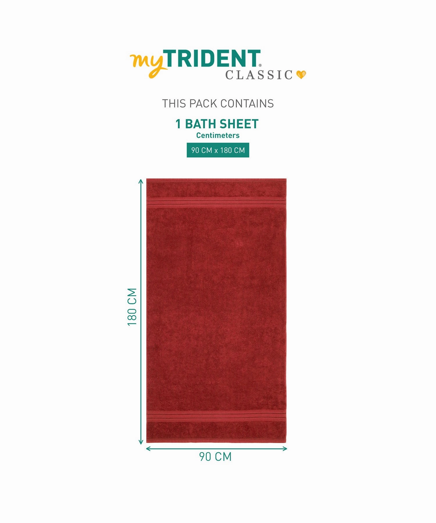 Classic 1Pc Large Bath Towel,525 Gsm, Durable,Super Soft , Raspberry Red